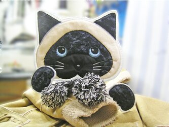 すげーでっかい★おでぶなシャム猫★サイアミーズ★猫ワッペン★足付の画像