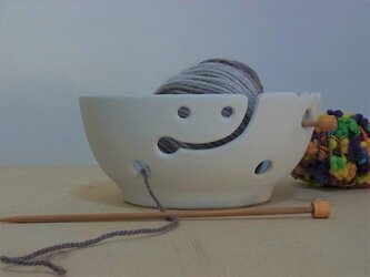 ゆきらくだ様　ご注文品　ヤーンボウル　 Smile 白　の画像