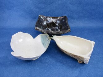 陶器 豆皿・豆鉢：向付３点セットその１（m-10）の画像