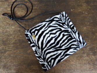 ファーポシェット ゼブラ vintage art metal fur pochette <FP-Z1>の画像