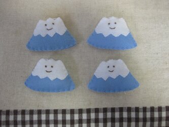 富士山のオーナメント 　ハンドメイド　フェルトの画像