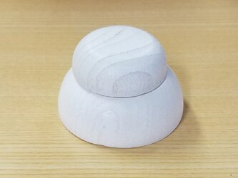 山中塗り 木製鏡もち 白 【お正月】の画像