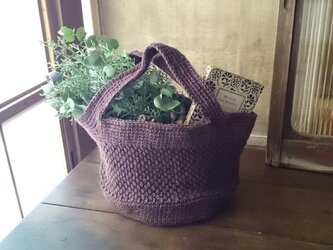 麻ひもの小さめトートの画像