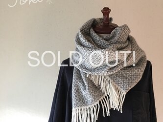 [bana様専用]手織りカシミヤショールグレー 他の方はご購入できませんの画像