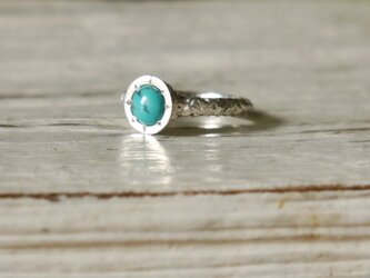 Turquoise ring(sv)★ターコイズ★シルバー★リング★誕生石★天然石★トルコ★ピンキーの画像