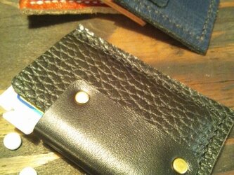 ミンティアをオシャレに持ち歩く♪レザーミンティアケース_BKの画像
