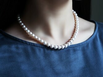 良質淡水真珠の40cmネックレス　～Suzanne_40の画像