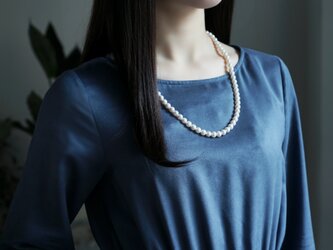 良質淡水真珠のセミロング60cmネックレス　～Suzanne_60の画像