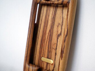 【受注制作】木製iPhoneケース（ゼブラウッド・フルカバー）の画像
