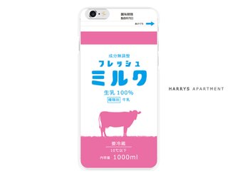 iphoneXR ケース フレッシュミルク ピンク スマホケースの画像