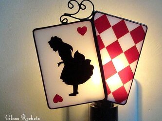 アリス ステンドグラス ナイトランプ おやすみランプの画像