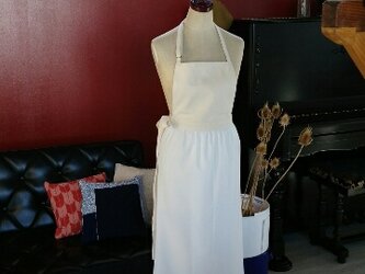 apron_White polyesterの画像