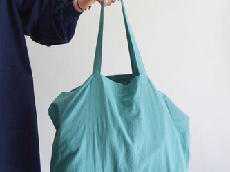 cotton linen bag (smoky aqua)の画像