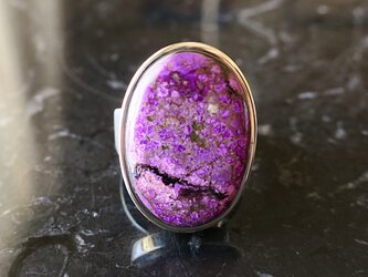 【大きめ】パープライト・シルバーリング オーバル #17