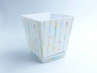 14cm プランター 窓辺には虹のプリズム 植木鉢 6号 ローポットの画像