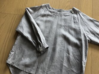 リネンでラグランスリーブブラウスM~Lの画像