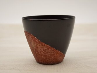カップ　摺漆白石目朱漆砥出の画像