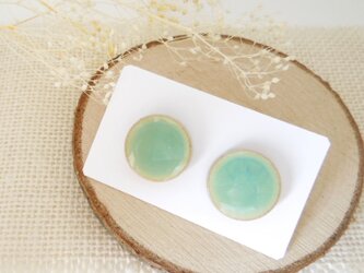 陶器ピアス•イヤリング　 greenの画像