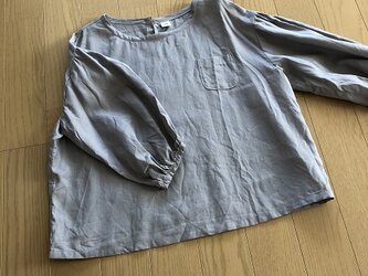 サラリとしたリネンのブラウスM~Lの画像