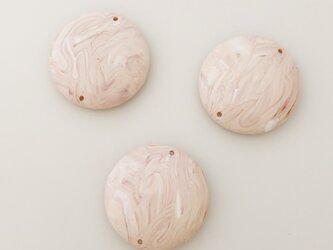 現代物　イタリア製アクリルビーズ　イチゴミルク　の画像
