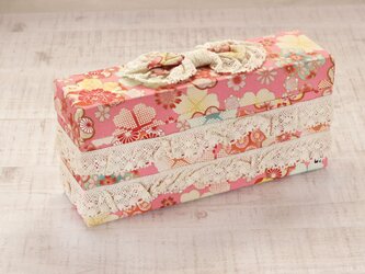 リボンのクラッチボックス（ピンク）の画像