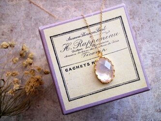 クラウンシリーズ ■ 大粒オーバル with Chain 14KGF ■ ホワイトシェル×クリスタル