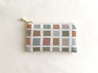 絹手染ミニポーチ（6.3cm×11cm いろいろ・茶系）の画像