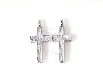 PDT-056-MR【2個入り】ウエーブコネクタチャーム,Cross Pendant/ 7mm x 13 mmの画像