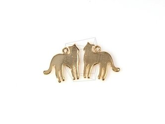PDT-280-G【2個入り】フラットキャットシャドウペンダント,Flat Cat Shadow Pendantの画像
