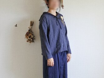 marina＊blouse ネイビーの画像