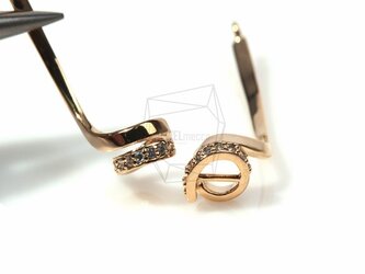 PDT-410-G【2個入り】キュービックジルコニアツイストペンダント,CZ twist pendantの画像