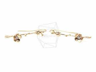 ERG-107-MG【2個入り】キュービックジルコニアフラワーピアス,CZ flower Hook Earringsの画像