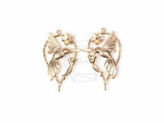 PDT-502-MG【2個入り】バードブランチ、フラワーペンダント, Bird Branch and Flowerの画像