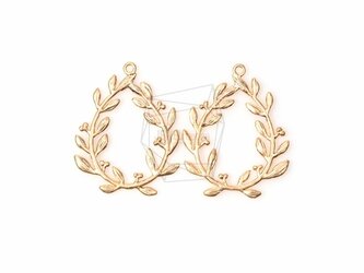 PDT-546-MG【2個入り】ローレルリーフペンダント,Laurel leaf Sprig Drop Pendantの画像