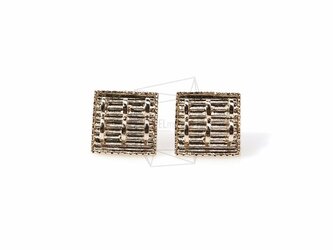 ERG-170-MG【2個入り】スクエアデコラティブピアス,Square Decorative Ear Postの画像