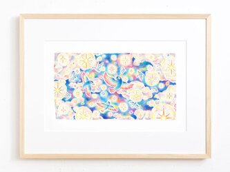 絵のある暮らし。大きな額装アートプリント "星あふれる夜空を舞う鳥たち" FAP-A3N501の画像