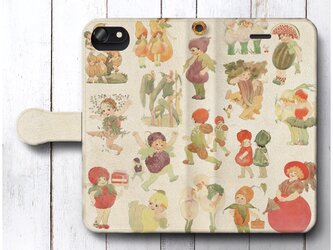 【野菜の妖精 擬人化2】スマホケース手帳型 全機種 対応 絵画 人気 プレゼント iPhoneXRの画像