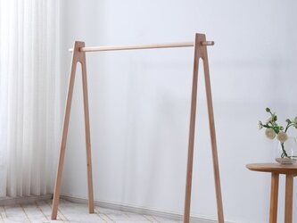 受注生産 職人手作り ハンガーラック コートラック メープル材 無垢材 エコ 家具 収納 家具 木目 天然木 LR2018の画像