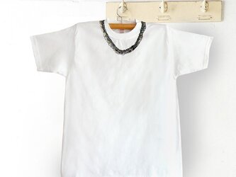 シロツメネックレスTシャツ（MENS/ホワイト）の画像