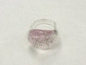 プラチナ箔のリング（ピンク）の画像