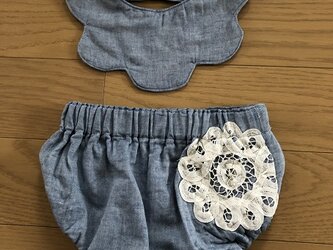 Wガーゼでベビーセットの画像