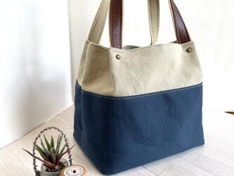 Michi  bag ＊トート〈ブルー〉の画像
