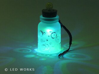 光る小びん 　バブル＜泡模様＞（変色電球）の画像