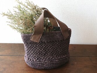 麻ひもの小さめトート(リバーシブル)の画像