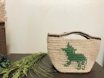 かごトートバッグ【S】オオカミの画像