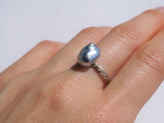 Tahitian baroque pearl laurel ring [OP725K10YG]の画像