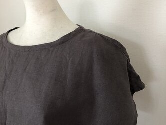 リネンのシンプルブラウス M~Lの画像