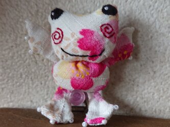 カエルのぬいぐるみブローチ1の画像