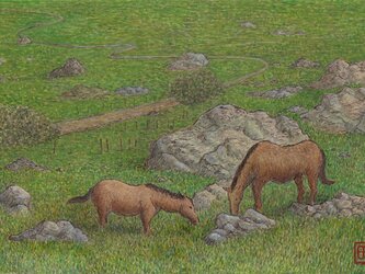 草を食む馬たち～グラサレマにての画像