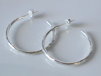 再販★Simple half hoop pierce(sv)の画像